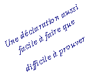 Zone de Texte: Une d�claration aussi facile � faire que  difficile � prouver 